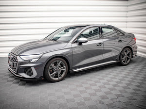 Maxton Design Street Pro Side Skirts Diffusers (+flaps) Audi S3 / A3 S-line 8y (2020-) - Wayside Performance 