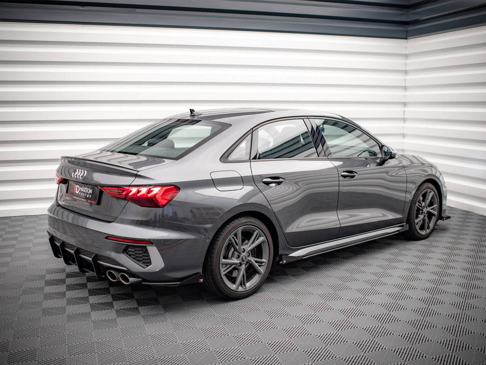 Maxton Design Street Pro Side Skirts Diffusers (+flaps) Audi S3 / A3 S-line 8y (2020-) - Wayside Performance 