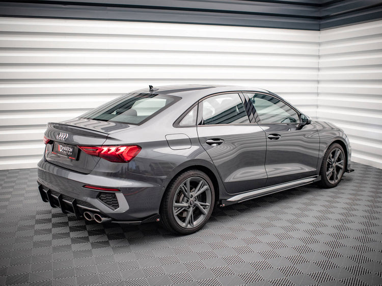 Maxton Design Street Pro Side Skirts Diffusers (+flaps) Audi S3 / A3 S-line 8y (2020-) - Wayside Performance 