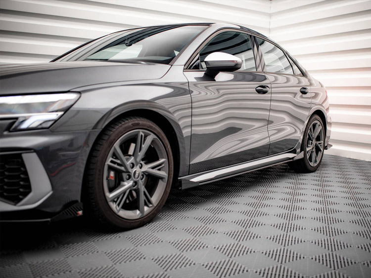 Maxton Design Street Pro Side Skirts Diffusers (+flaps) Audi S3 / A3 S-line 8y (2020-) - Wayside Performance 