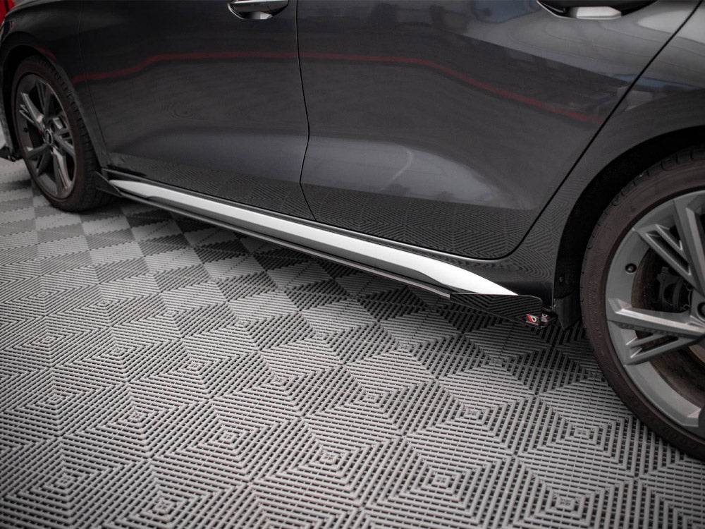 Maxton Design Street Pro Side Skirts Diffusers (+flaps) Audi S3 / A3 S-line 8y (2020-) - Wayside Performance 