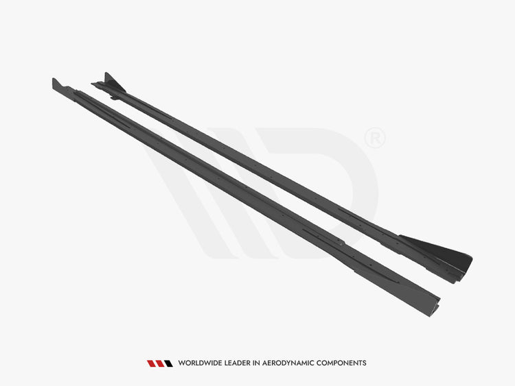 Maxton Design Street Pro Side Skirts Diffusers (+flaps) Audi S3 / A3 S-line 8y (2020-) - Wayside Performance 