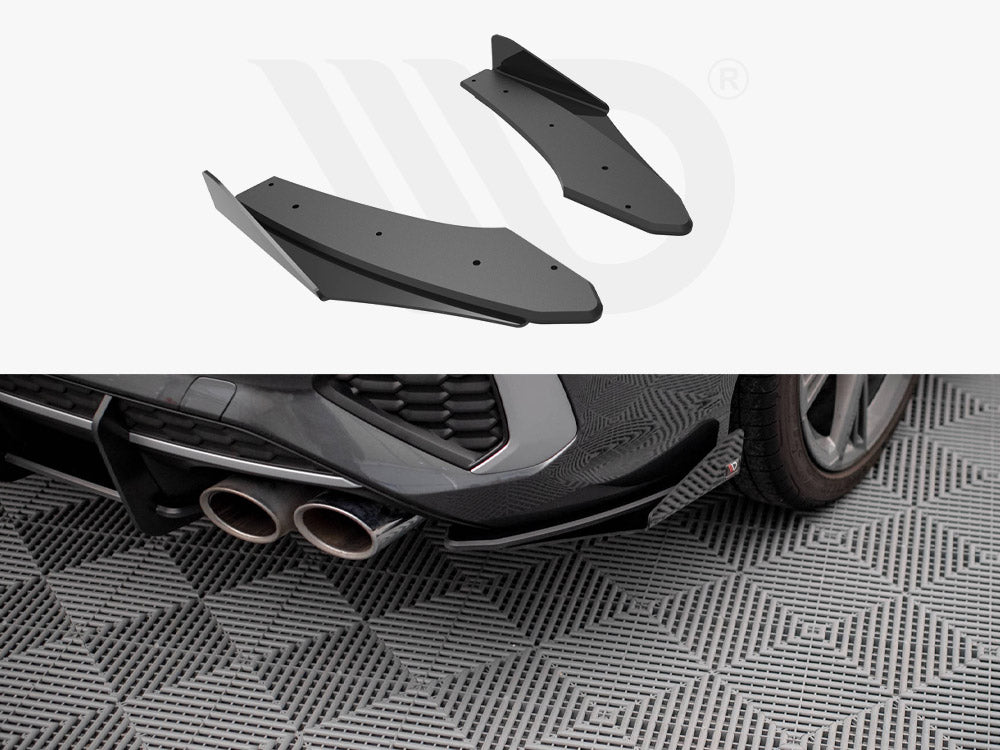 Maxton Design Street Pro Rear Side Splitters (+flaps) Audi S3 Sedan 8y (2020-) - Wayside Performance 