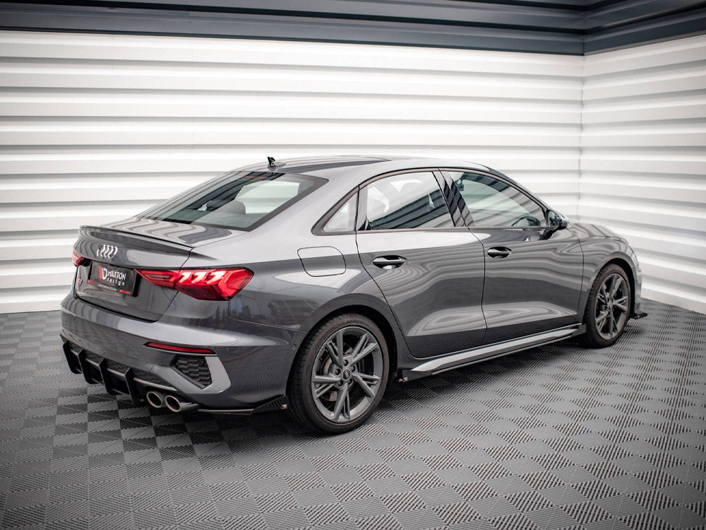 Maxton Design Street Pro Rear Side Splitters (+flaps) Audi S3 Sedan 8y (2020-) - Wayside Performance 