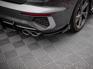 Maxton Design Street Pro Rear Side Splitters (+flaps) Audi S3 Sedan 8y (2020-) - Wayside Performance 