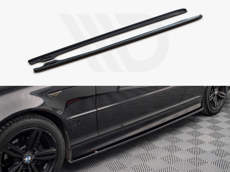 Side Skirts Diffusers V.2 Bmw 3 Coupe M-pack E46 (1999-2005) - Wayside Performance 