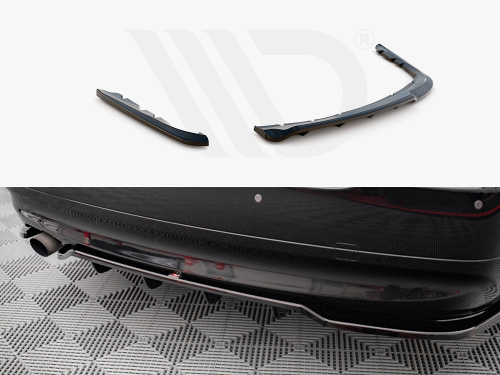 Central Rear Splitter (Vertical Bars) BMW 3 Sedan E90 (2004-2008) - Wayside Performance 