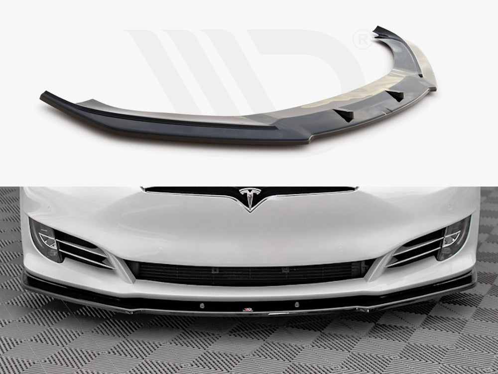 Front Splitter V.1 Tesla Model S Facelift - Wayside Performance 