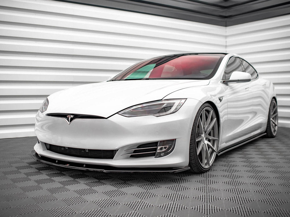 Front Splitter V.1 Tesla Model S Facelift - Wayside Performance 