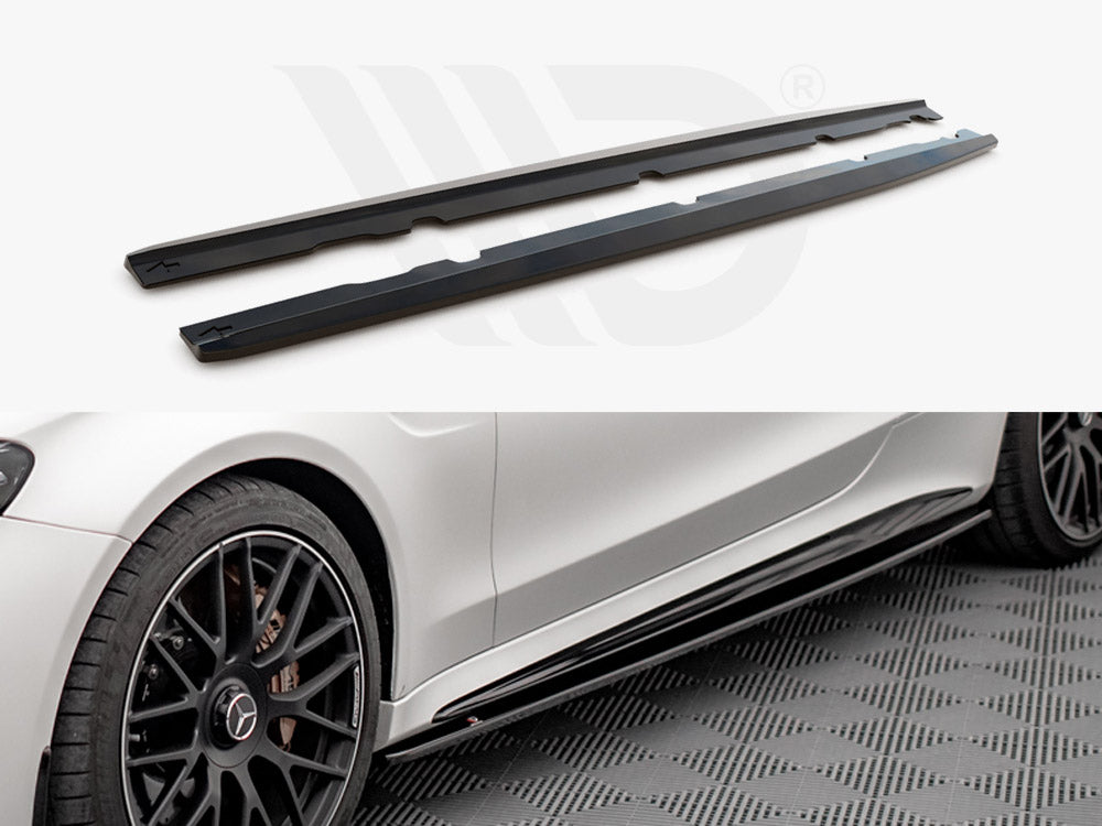 Side Skirts Diffusers V.1 Mercedes-AMG C 63AMG Coupe C205 Facelift - Wayside Performance 