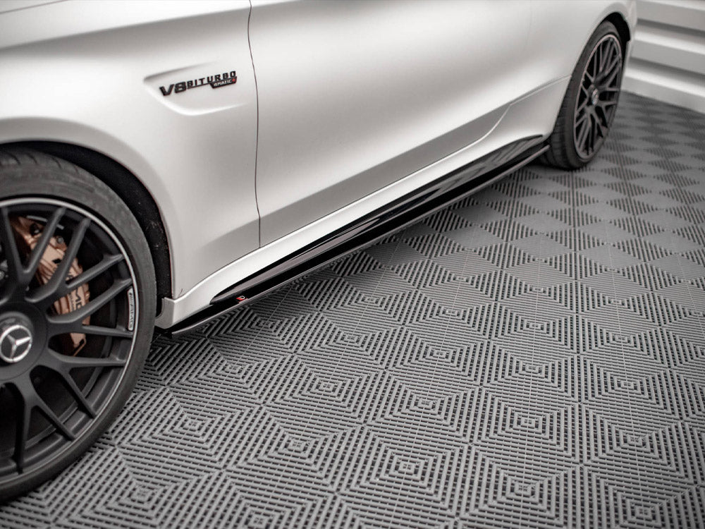 Side Skirts Diffusers V.1 Mercedes-AMG C 63AMG Coupe C205 Facelift - Wayside Performance 