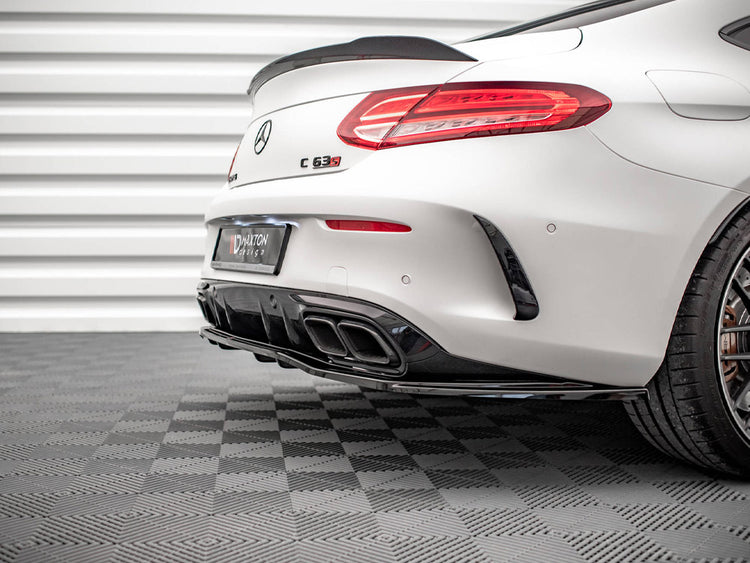 Central Rear Splitter (Vertical Bars) Mercedes-AMG C 63AMG Coupe AMG Aero Pack C205 Facelift - Wayside Performance 