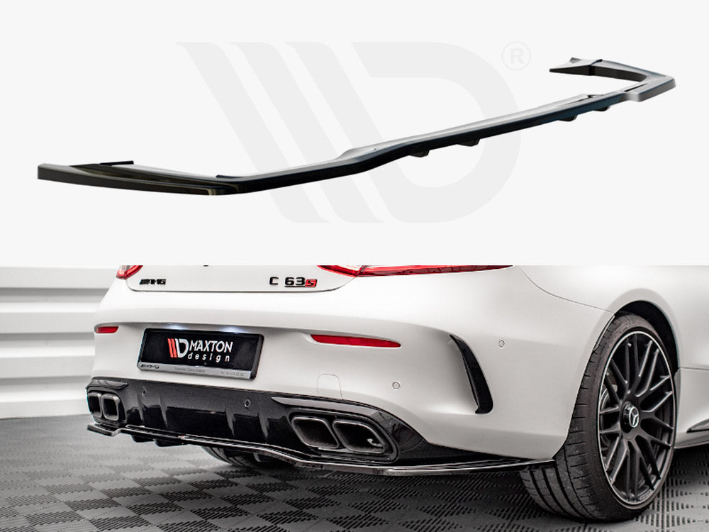 Central Rear Splitter (Vertical Bars) Mercedes-AMG C 63AMG Coupe AMG Aero Pack C205 Facelift - Wayside Performance 