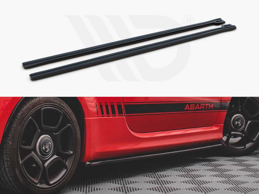 Side Skirts Diffusers Fiat 500 Abarth Mk1 Facelift (2016-UP) - Wayside Performance 