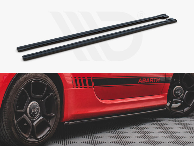 Side Skirts Diffusers Fiat 500 Abarth Mk1 Facelift (2016-UP) - Wayside Performance 