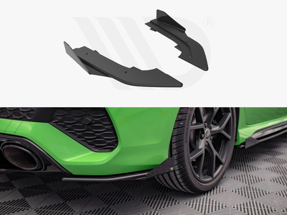 Maxton Design Street Pro Rear Side Splitters (+flaps) Audi Rs3 Sedan 8y (2020-) - Wayside Performance