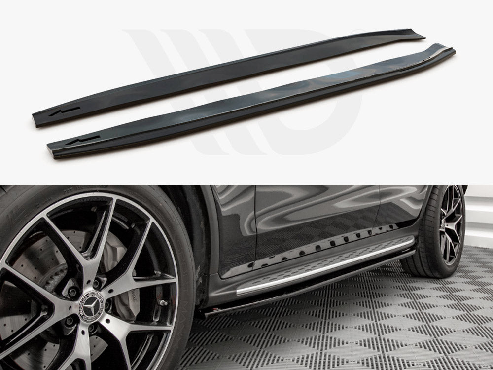 Side Skirts Diffusers V.1 Mercedes-Benz GLC Coupe AMG-Line C253 - Wayside Performance 
