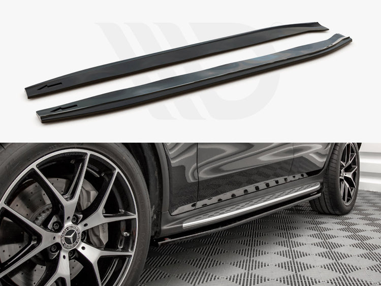 Side Skirts Diffusers V.1 Mercedes-Benz GLC Coupe AMG-Line C253 - Wayside Performance 