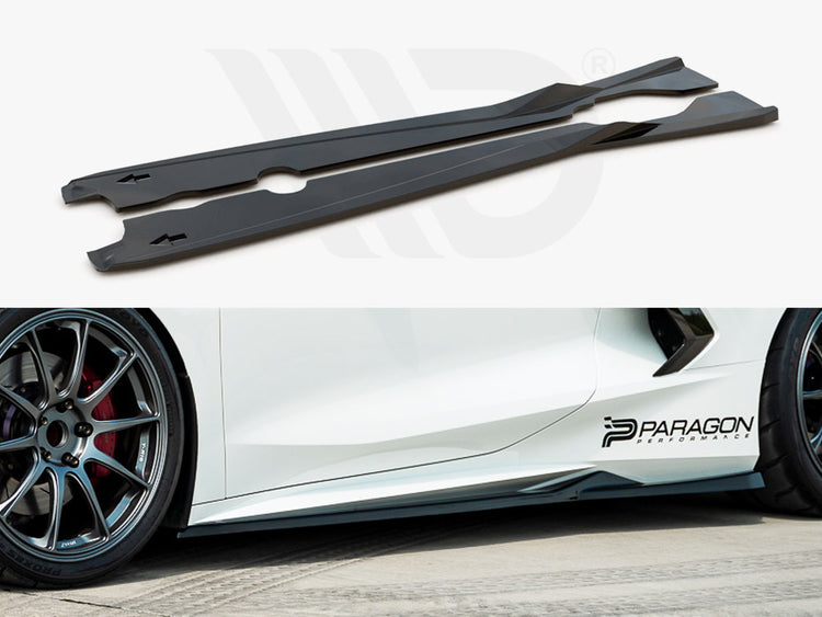 Side Skirts Diffusers Chevrolet Corvette C8 - Wayside Performance 