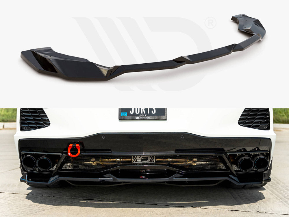 Central Rear Splitter Chevrolet Corvette C8 - Wayside Performance 