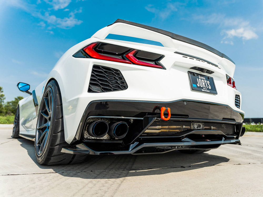 Central Rear Splitter Chevrolet Corvette C8 - Wayside Performance 