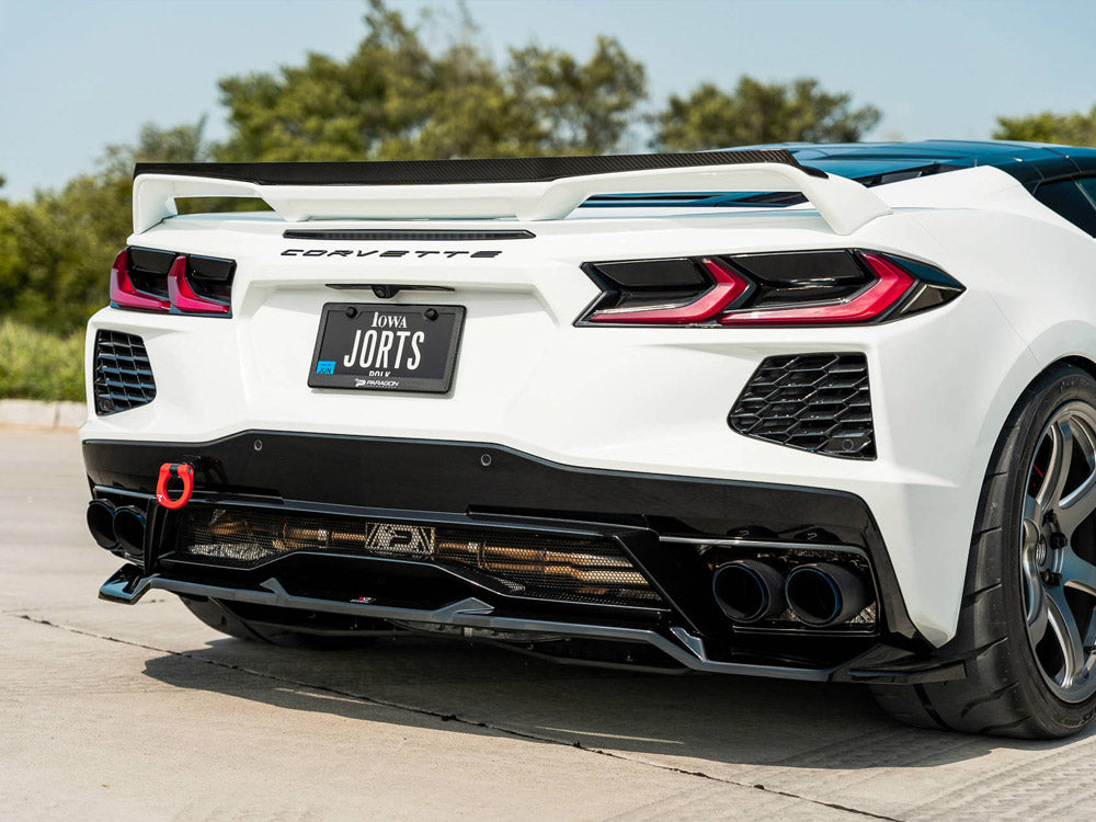 Central Rear Splitter Chevrolet Corvette C8 - Wayside Performance 