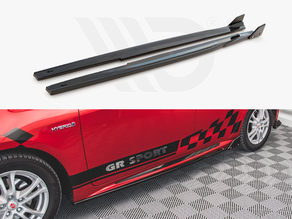 Side Skirts Diffusers V.1 + Flaps Toyota Corolla GR Sport Hatchback XII - Wayside Performance 