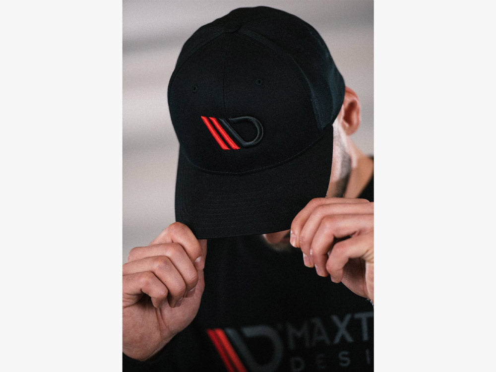 Baseball CAP - Black/red/black - Wayside Performance 