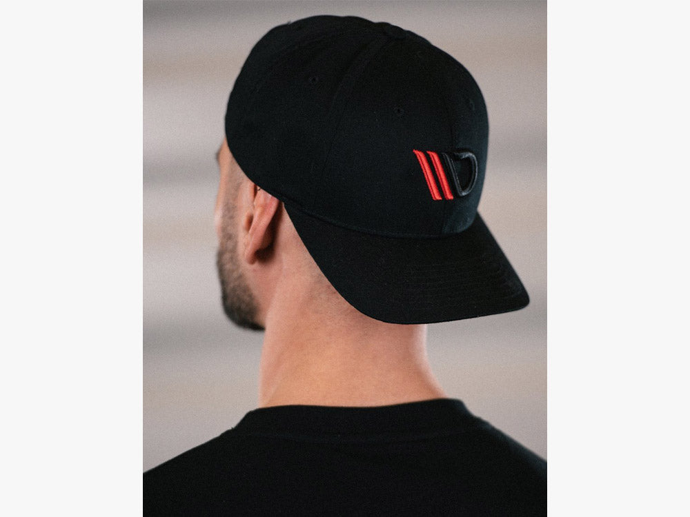 Baseball CAP - Black/red/black - Wayside Performance 