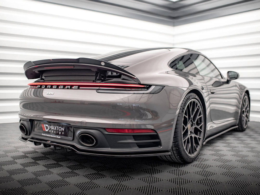 Central Rear Splitter (Vertical Bars) Porsche 911 Carrera 4S 992 (2019-) - Wayside Performance 