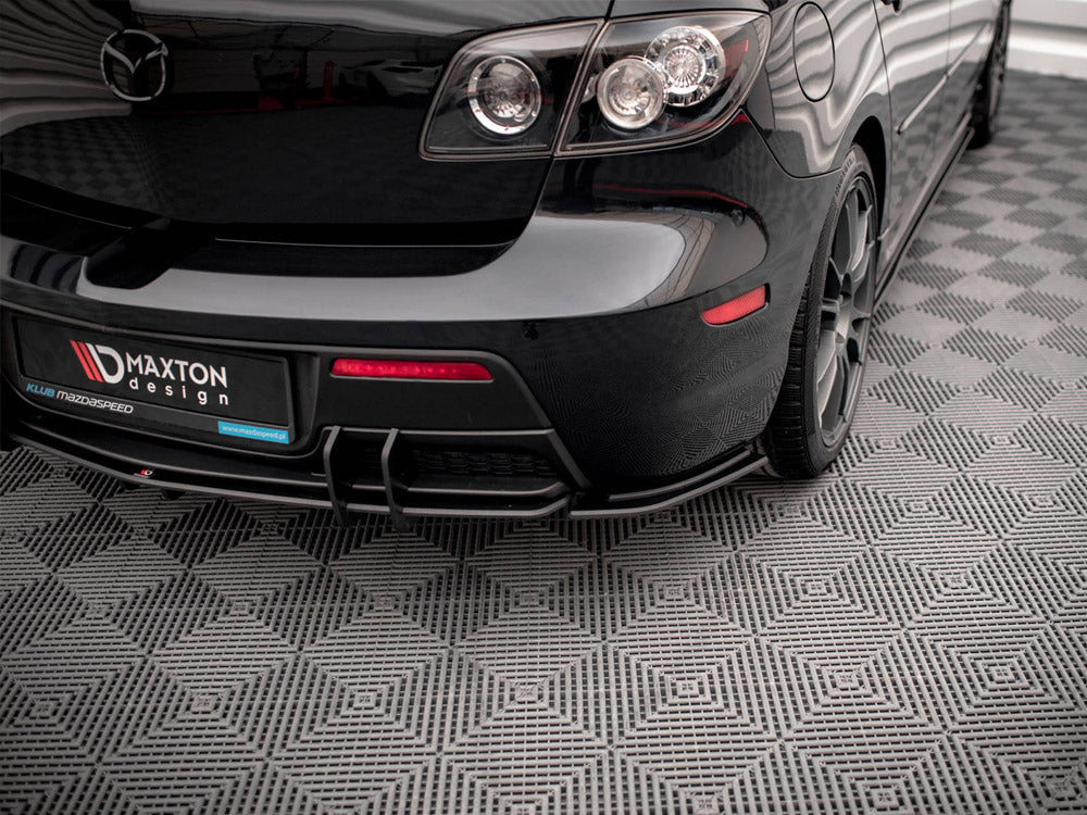Street PRO Rear Side Splitters Mazda 3 MPS MK1 (2006-2008) - Wayside Performance 