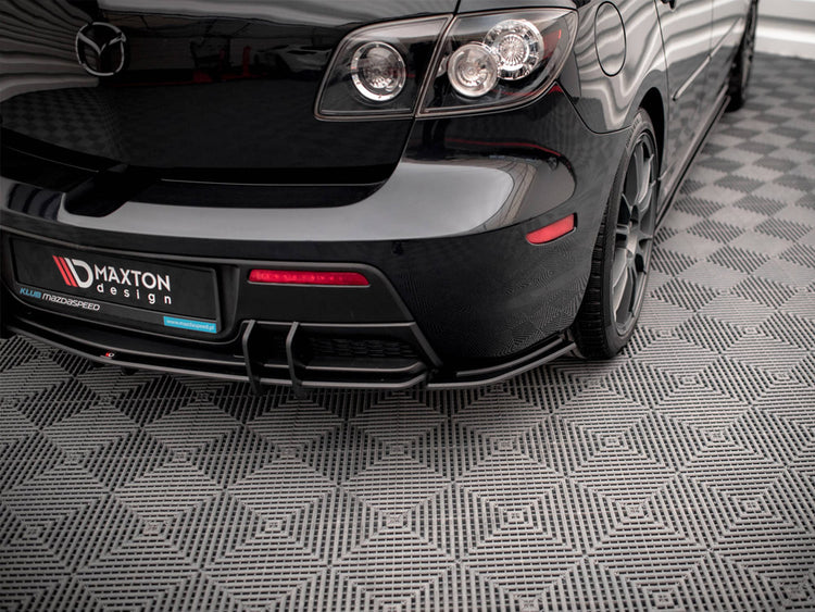 Street PRO Rear Side Splitters Mazda 3 MPS MK1 (2006-2008) - Wayside Performance 