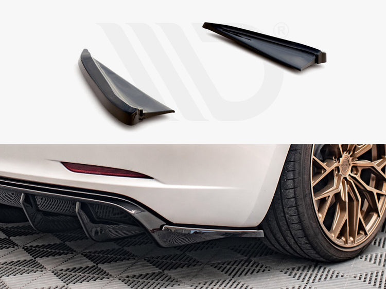 Rear Side Splitters V.2 Tesla Model 3 (2017-) - Wayside Performance 