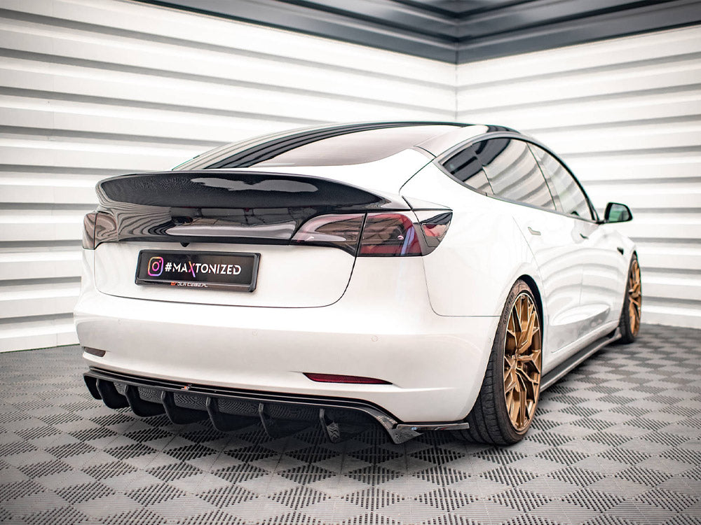 Rear Side Splitters V.2 Tesla Model 3 (2017-) - Wayside Performance 
