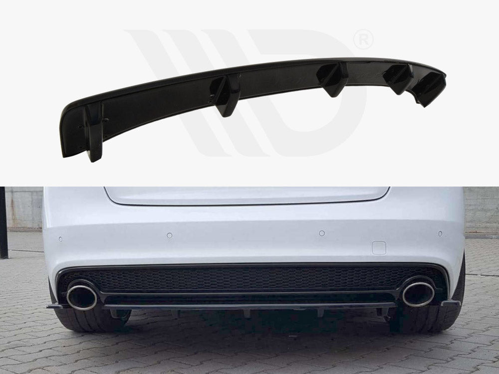 Central Rear Splitter (Vertical Bars) Audi A5 S-line 8T FL Coupe / Sportback (2011-2016) - Wayside Performance 