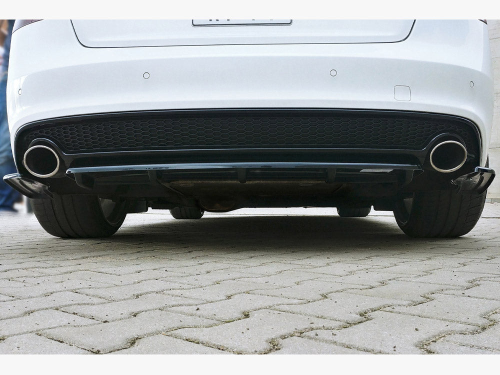 Central Rear Splitter (Vertical Bars) Audi A5 S-line 8T FL Coupe / Sportback (2011-2016) - Wayside Performance 