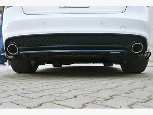 Central Rear Splitter (Vertical Bars) Audi A5 S-line 8T FL Coupe / Sportback (2011-2016) - Wayside Performance 