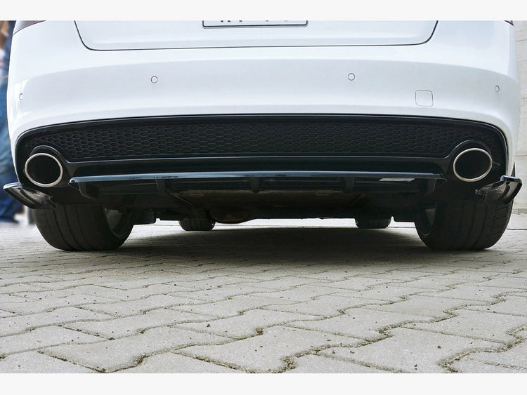 Central Rear Splitter (Vertical Bars) Audi A5 S-line 8T FL Coupe / Sportback (2011-2016) - Wayside Performance 
