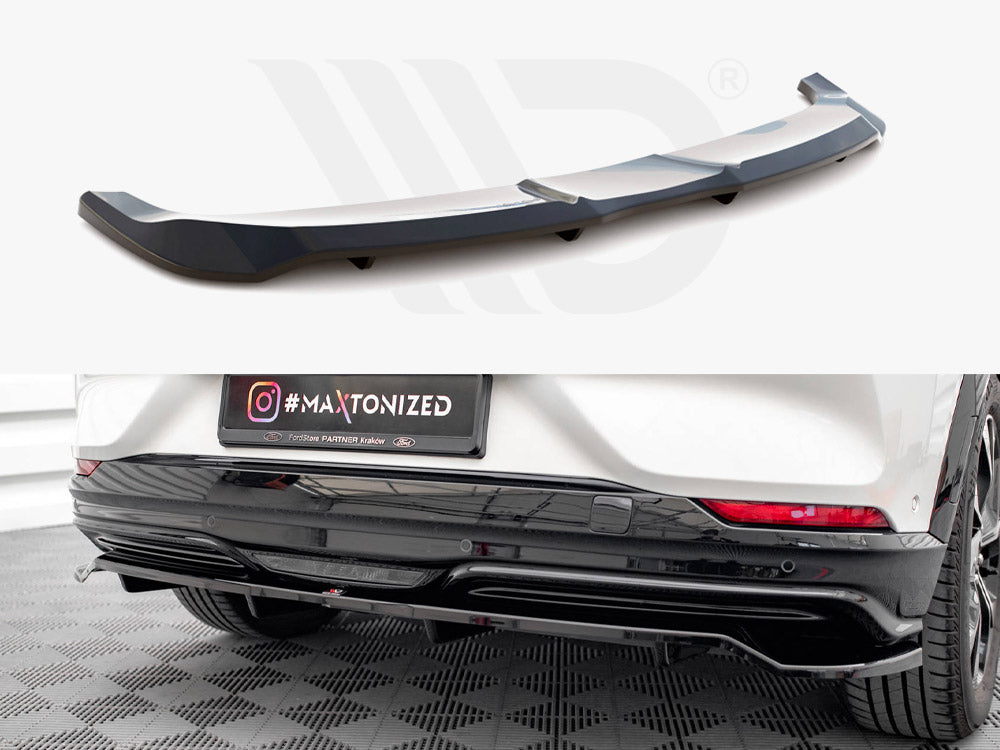 Central Rear Splitter (Vertical Bars) Ford Mustang Mach-e Mk1 - Wayside Performance 