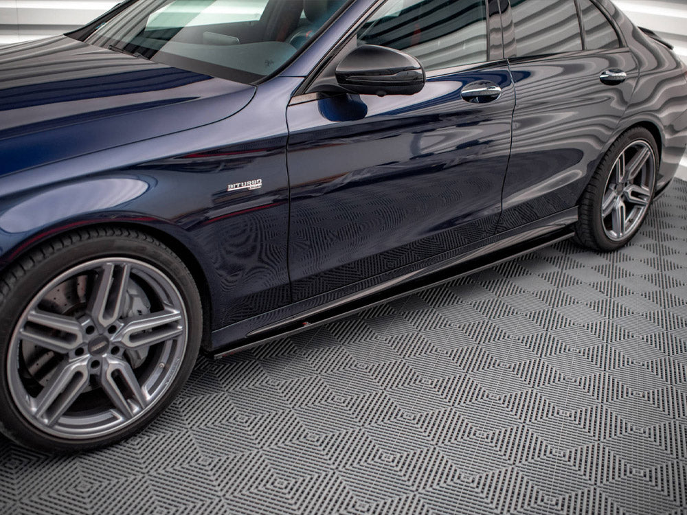 Side Skirts Diffusers Mercedes-AMG C 43 / AMG-Line W205 - Wayside Performance 