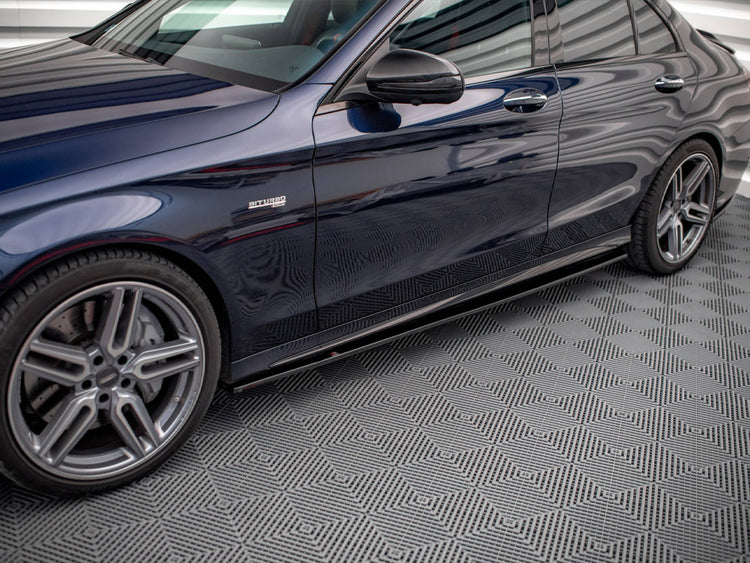 Side Skirts Diffusers Mercedes-AMG C 43 / AMG-Line W205 - Wayside Performance 