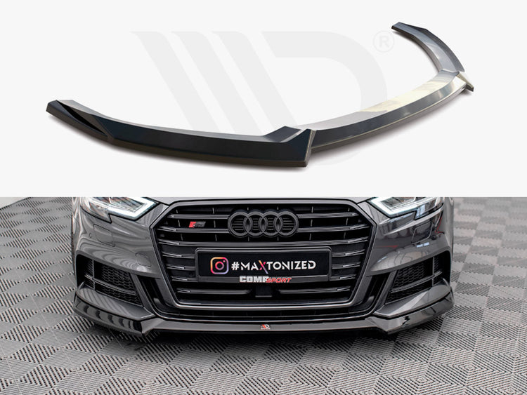 Maxton Design Front Splitter V.3 Audi S3 Sportback 8v Facelift - Wayside Performance 