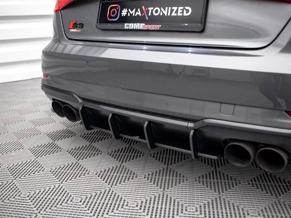 Maxton Design Street Pro Rear Diffuser Audi S3 Sportback 8v Facelift - Wayside Performance 