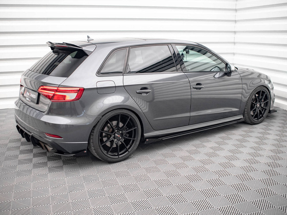 Street Pro Side Skirts Diffusers (+flaps) Audi S3 Sportback 8v Facelift - Wayside Performance 