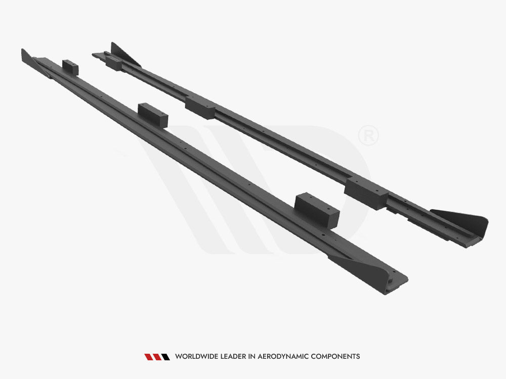 Street Pro Side Skirts Diffusers (+flaps) Audi S3 Sportback 8v Facelift - Wayside Performance 
