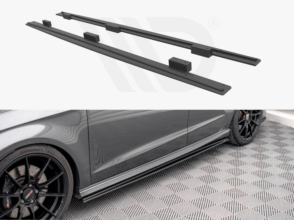 Maxton Design Street Pro Side Skirts Diffusers Audi S3 Sportback 8v Facelift - Wayside Performance
