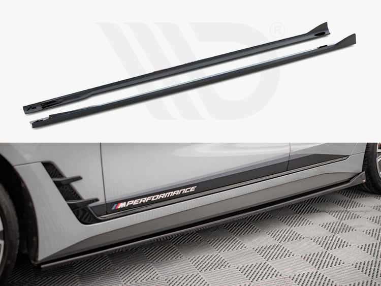 Side Skirts Diffusers V.2 BMW 4 Gran Coupe M-Pack / M440i G26 - Wayside Performance 