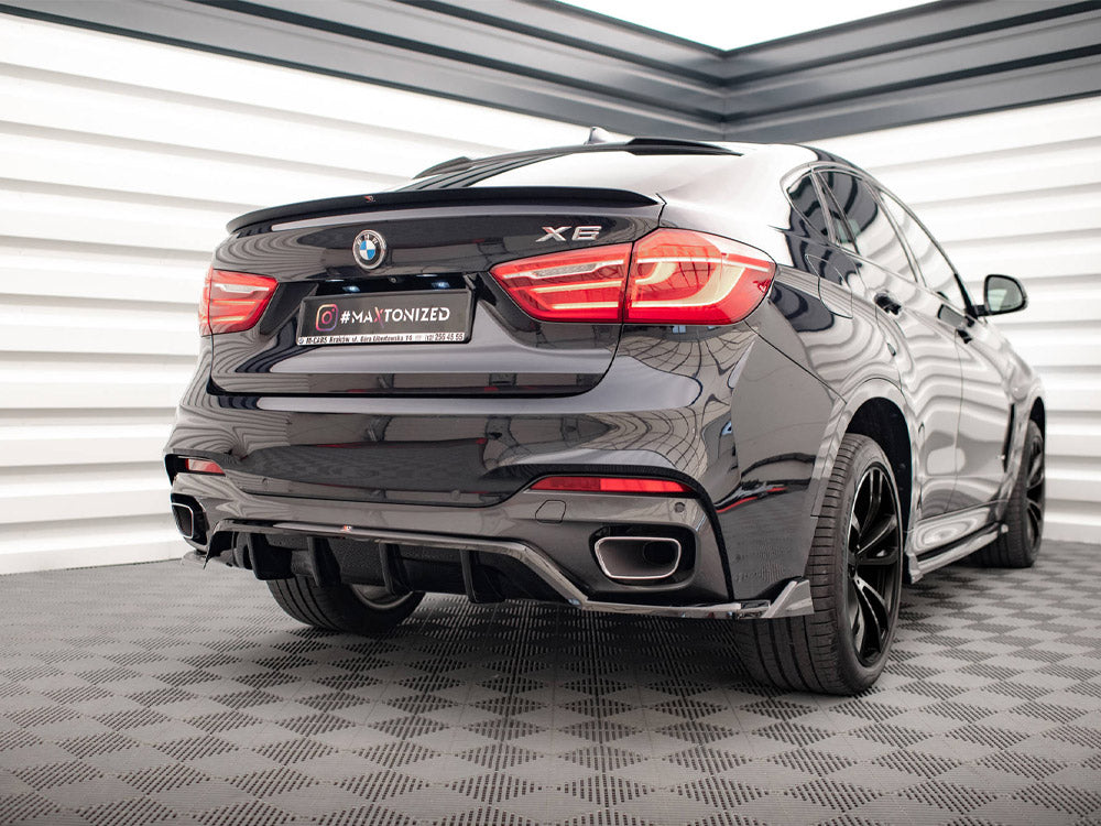 Central Rear Splitter (Vertical Bars) BMW X6 M Sport F16 - Wayside Performance 