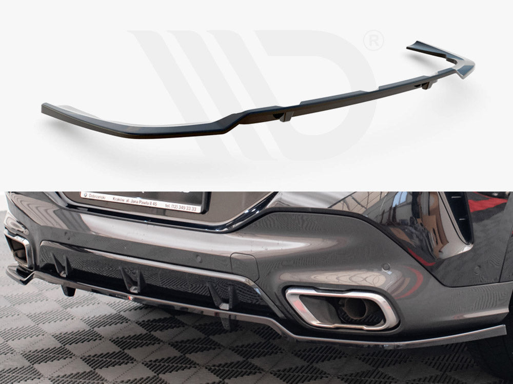 Central Rear Splitter (Vertical Bars) V.3 BMW X6 M-Pack G06 - Wayside Performance 