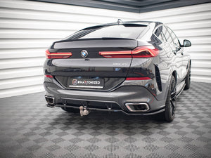 Central Rear Splitter (Vertical Bars) V.3 BMW X6 M-Pack G06 - Wayside Performance 